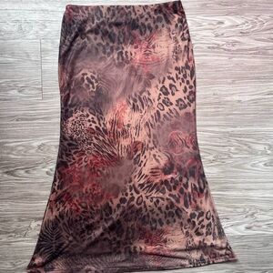 Leopard Print Maxi Skirt